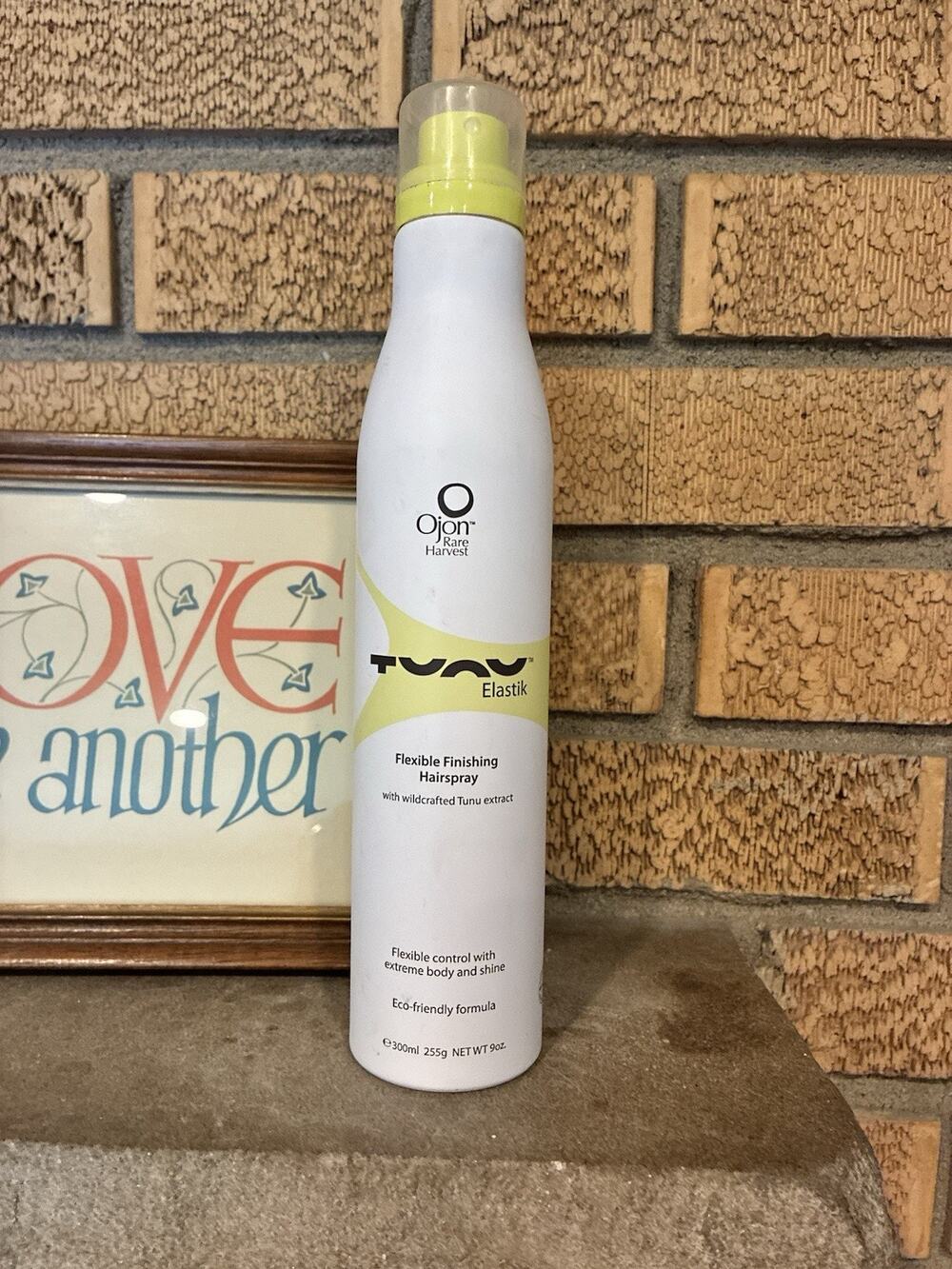 Ojon Rare Harvest TUNU ELASTIK Flexible Finishing Spray 9oz Hairspray For Shine